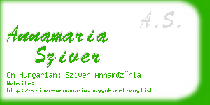 annamaria sziver business card